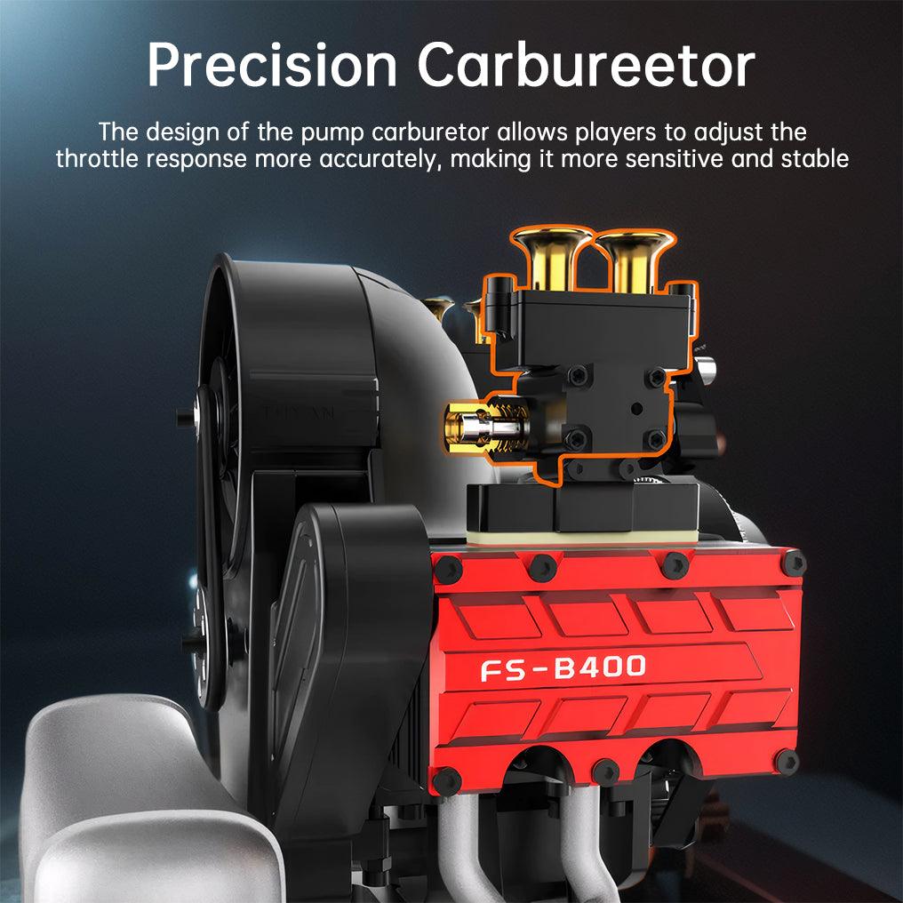 DIY 4 Cylinder Four-Stroke 14cc Nitro H4 Engine Model Kit FS-B400 - DIY Engine Model by Extoril