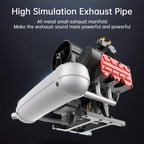 DIY 4 Cylinder Four-Stroke 14cc Nitro H4 Engine Model Kit FS-B400 - DIY Engine Model by Extoril
