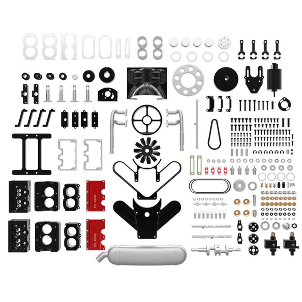 DIY 4 Cylinder Four-Stroke 14cc Nitro H4 Engine Model Kit FS-B400 - DIY Engine Model by Extoril