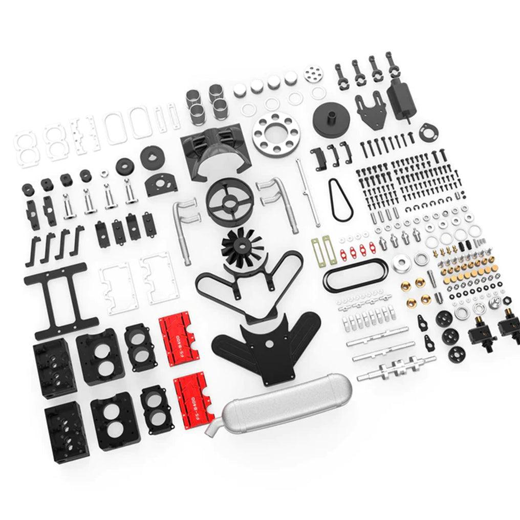 DIY 4 Cylinder Four-Stroke 14cc Nitro H4 Engine Model Kit FS-B400 - DIY Engine Model by Extoril
