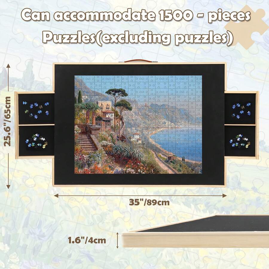 Rotating Puzzle Board with Drawers 1500 Piece -  by Extoril