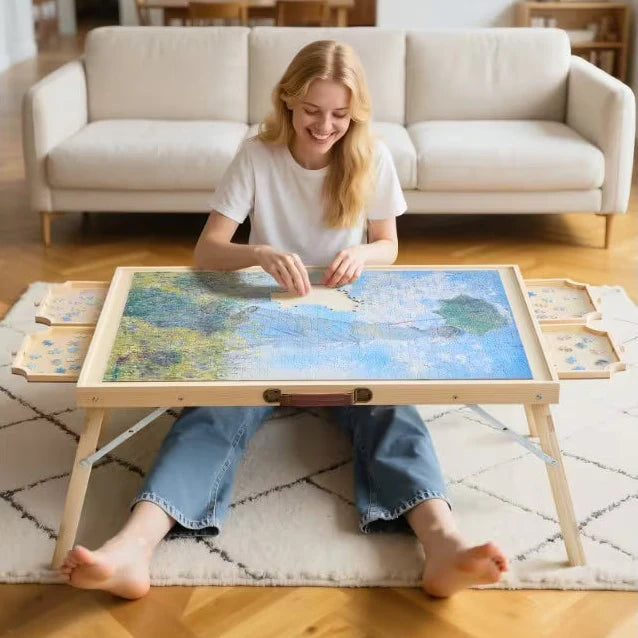 Puzzle Table With Drawers - 3D Wooden Puzzle by Extoril