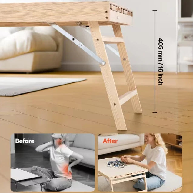 Puzzle Table With Drawers - 3D Wooden Puzzle by Extoril