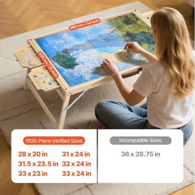 Puzzle Table With Drawers - 3D Wooden Puzzle by Extoril