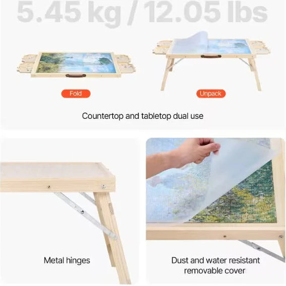 Puzzle Table With Drawers - 3D Wooden Puzzle by Extoril