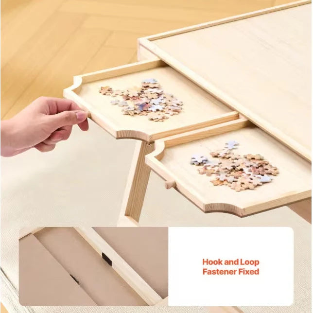 Puzzle Table With Drawers - 3D Wooden Puzzle by Extoril