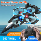 RC Fighter Jet Drone K500 Max with LED Lights - Gadget by Extoril