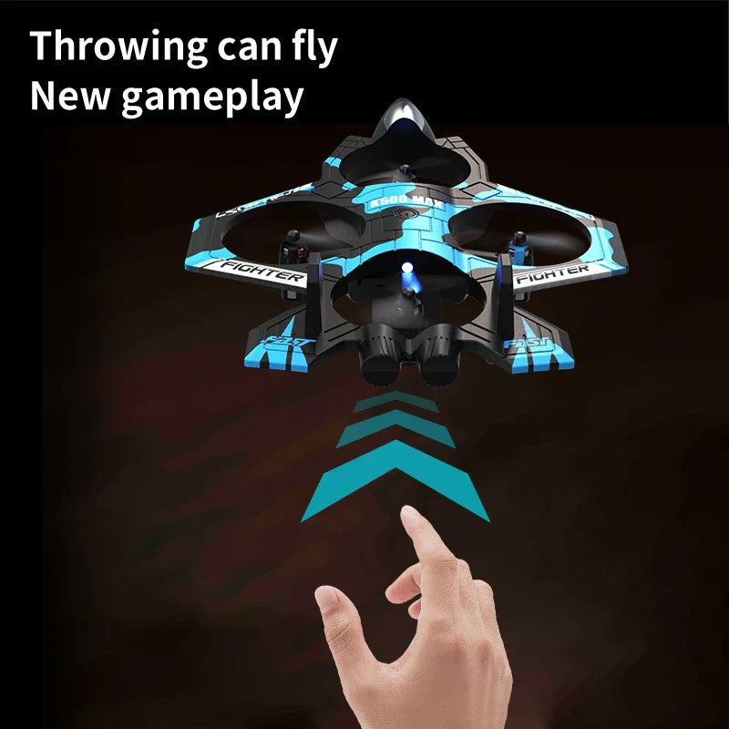 RC Fighter Jet Drone K500 Max with LED Lights - Gadget by Extoril