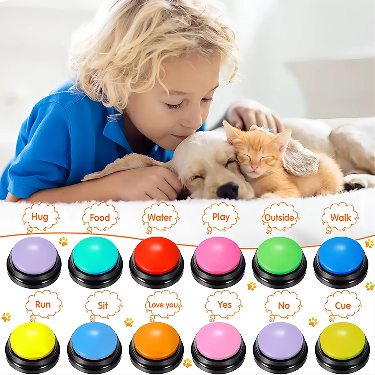 Recordable Pet Training Buttons 30 Second Dog Communication - Gadget by Extoril