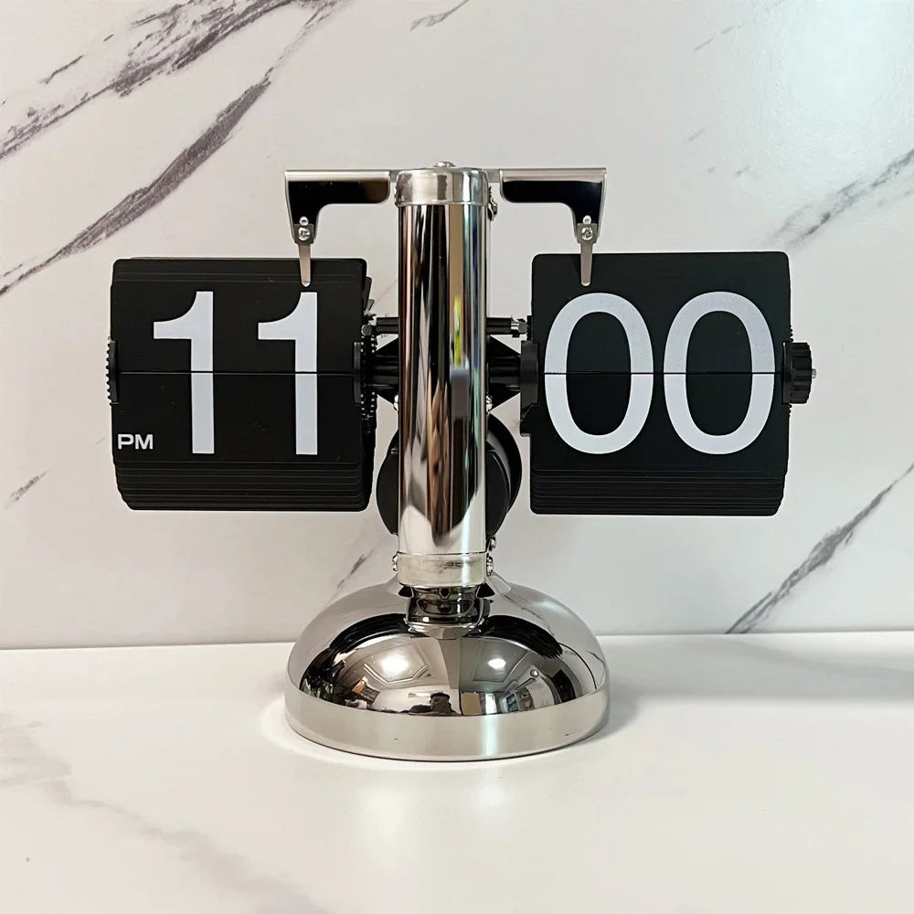 Retro Flip Down Clock with Automatic Rotating - home decor by Extoril