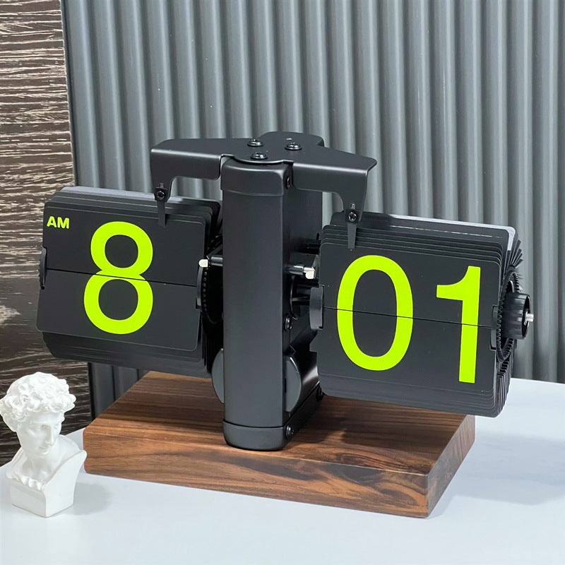 Retro Flip Down Clock with Automatic Rotating - home decor by Extoril