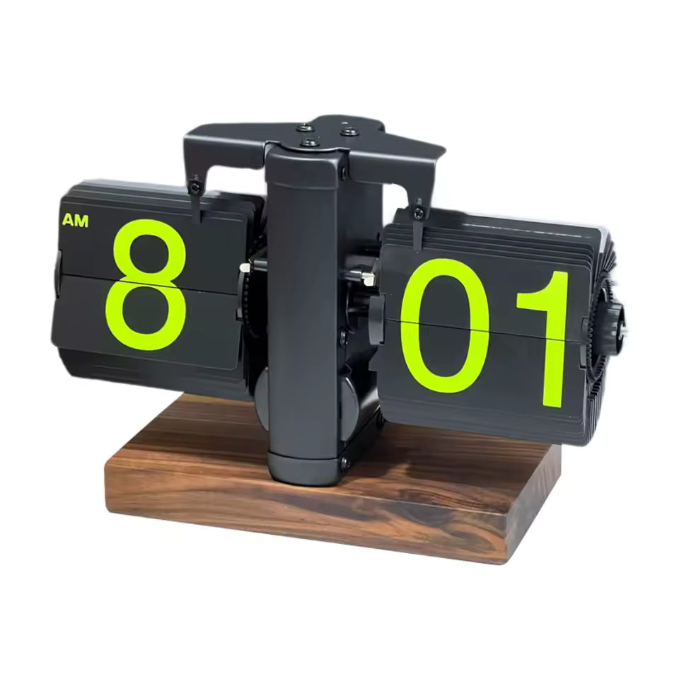Retro Flip Down Clock with Automatic Rotating - home decor by Extoril