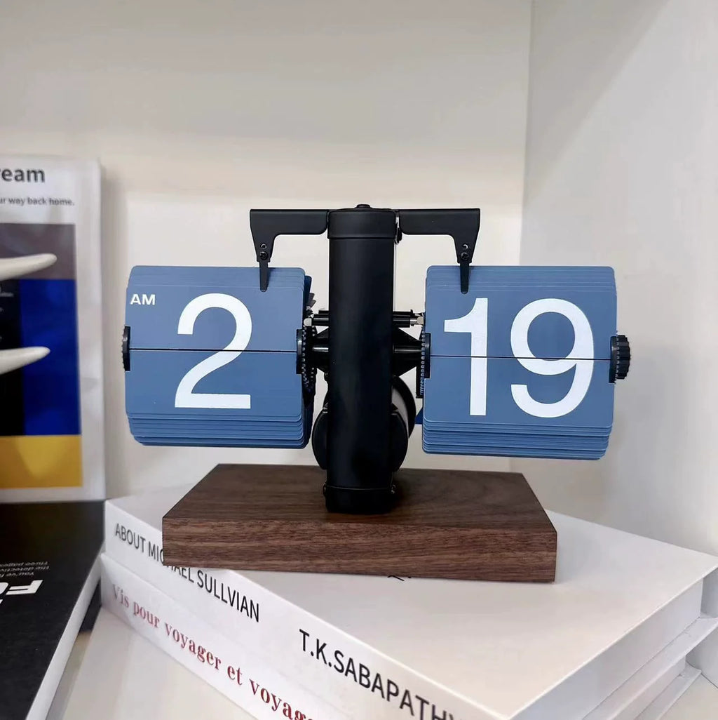 Retro Flip Down Clock with Automatic Rotating - home decor by Extoril