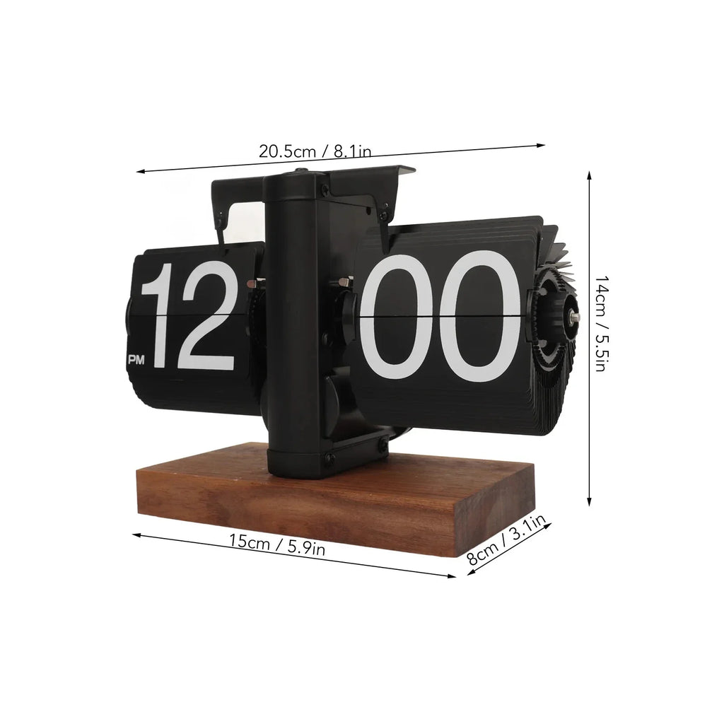 Retro Flip Down Clock with Automatic Rotating - home decor by Extoril