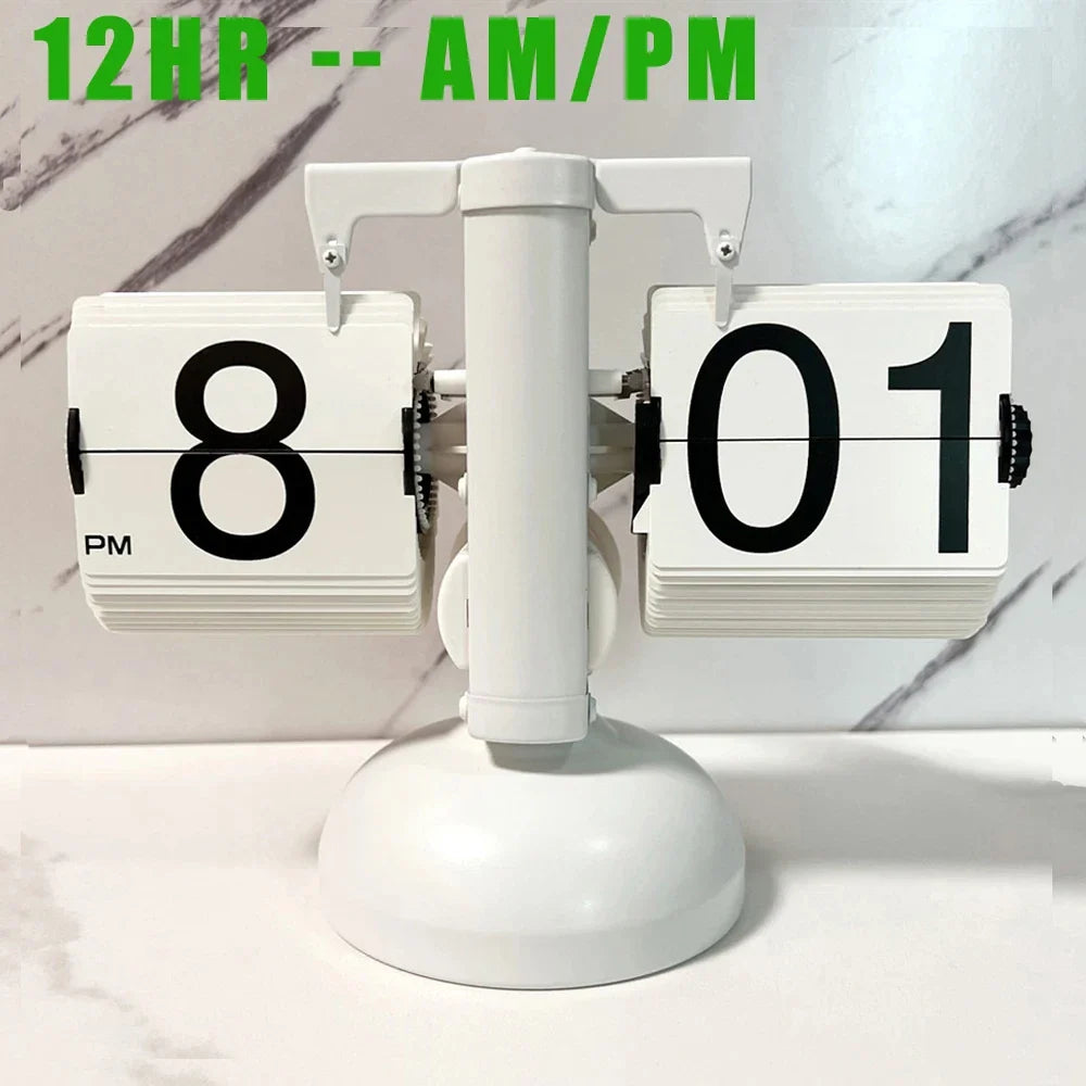 Retro Flip Down Clock with Automatic Rotating - home decor by Extoril