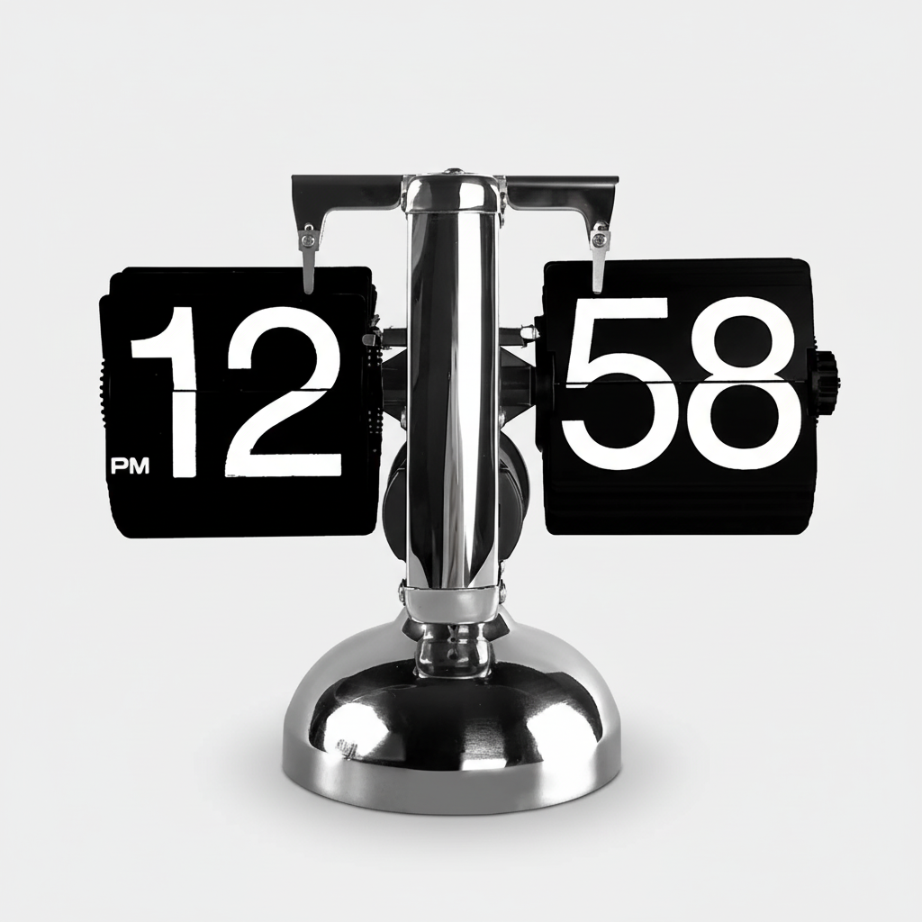Retro Flip Down Clock with Automatic Rotating - home decor by Extoril