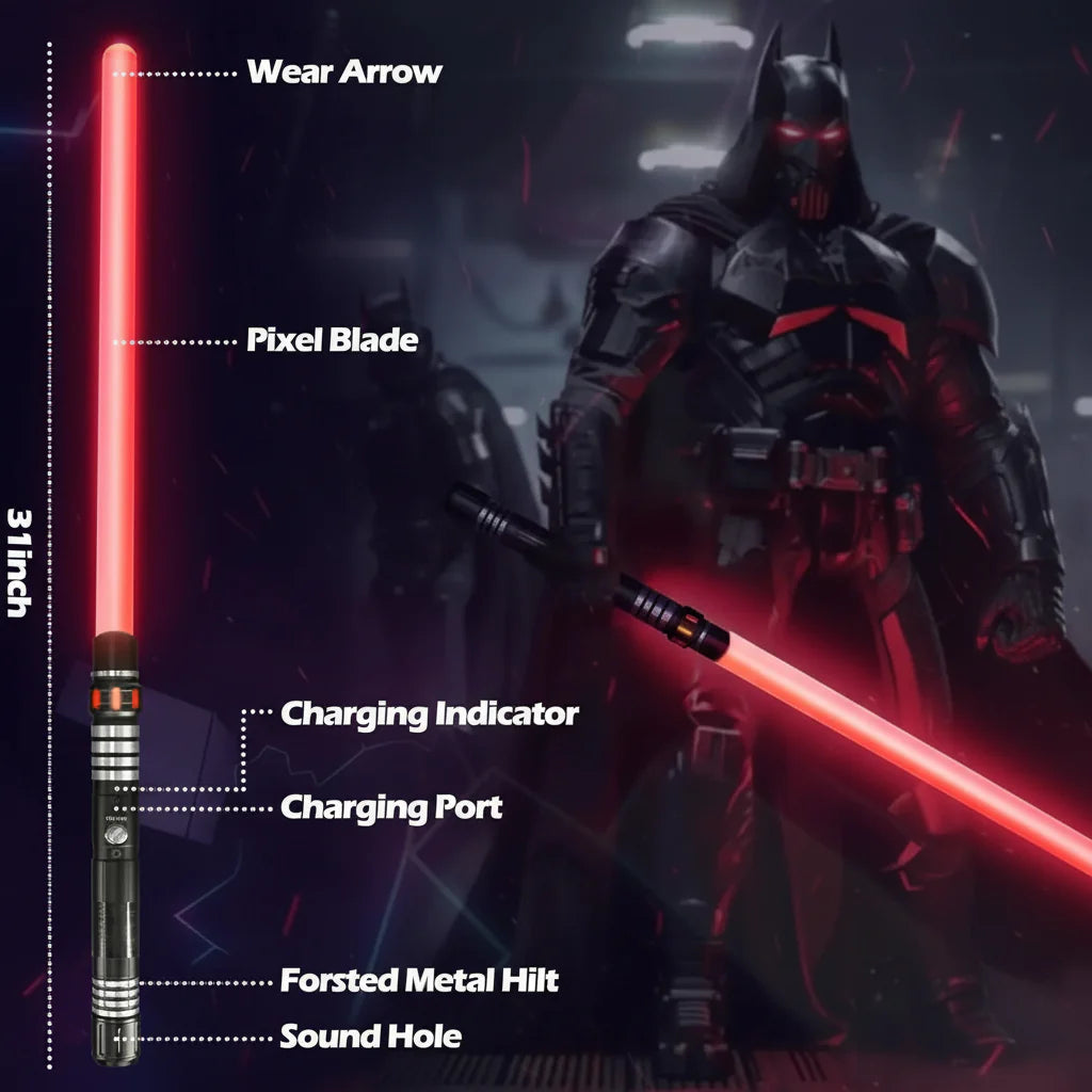 RGB Lightsaber Metal Hilt 15-Color Dueling Saber - Gadget by Extoril