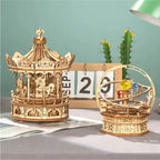 Romantic Carousel Dream - 3D Wooden Puzzle - 3D Wooden Puzzle by Extoril