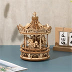 Romantic Carousel Dream - 3D Wooden Puzzle - 3D Wooden Puzzle by Extoril