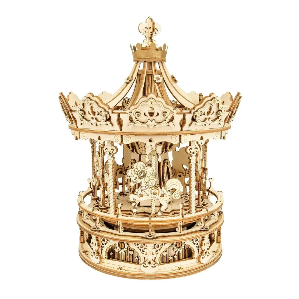 Romantic Carousel Dream - 3D Wooden Puzzle - 3D Wooden Puzzle by Extoril