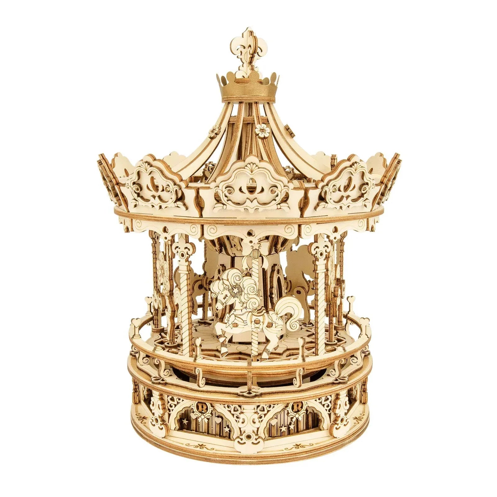 Romantic Carousel Dream - 3D Wooden Puzzle - 3D Wooden Puzzle by Extoril