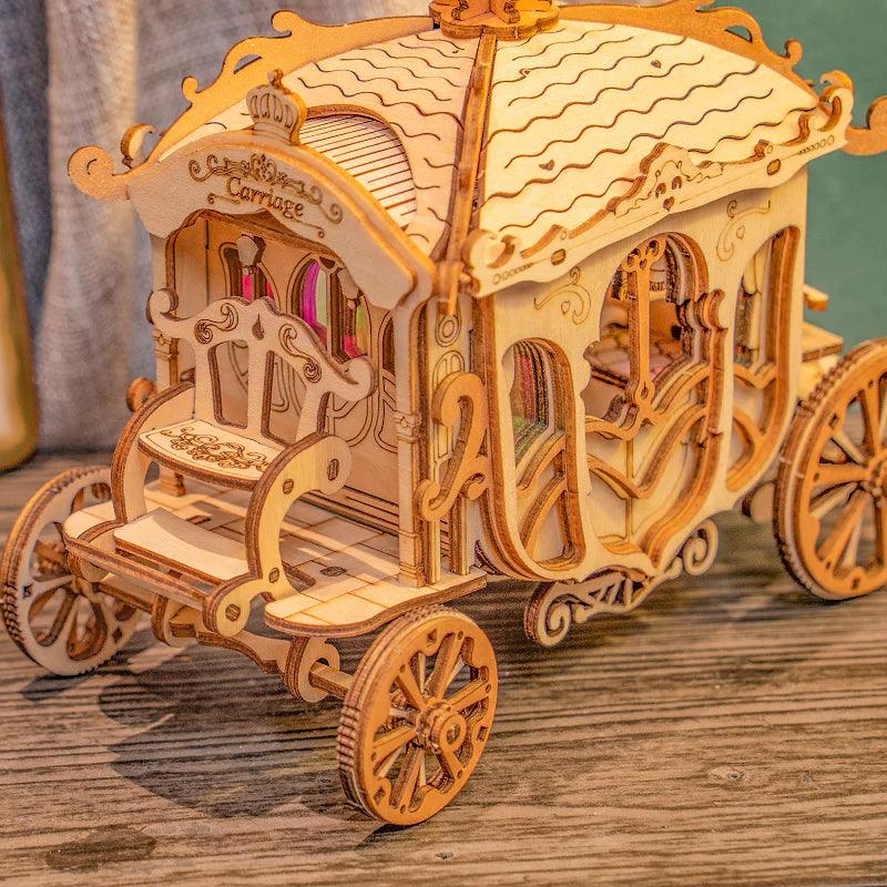 Royal Carriage - Vintage 3D Wooden Model Kit - 3D Wooden Puzzle by Extoril