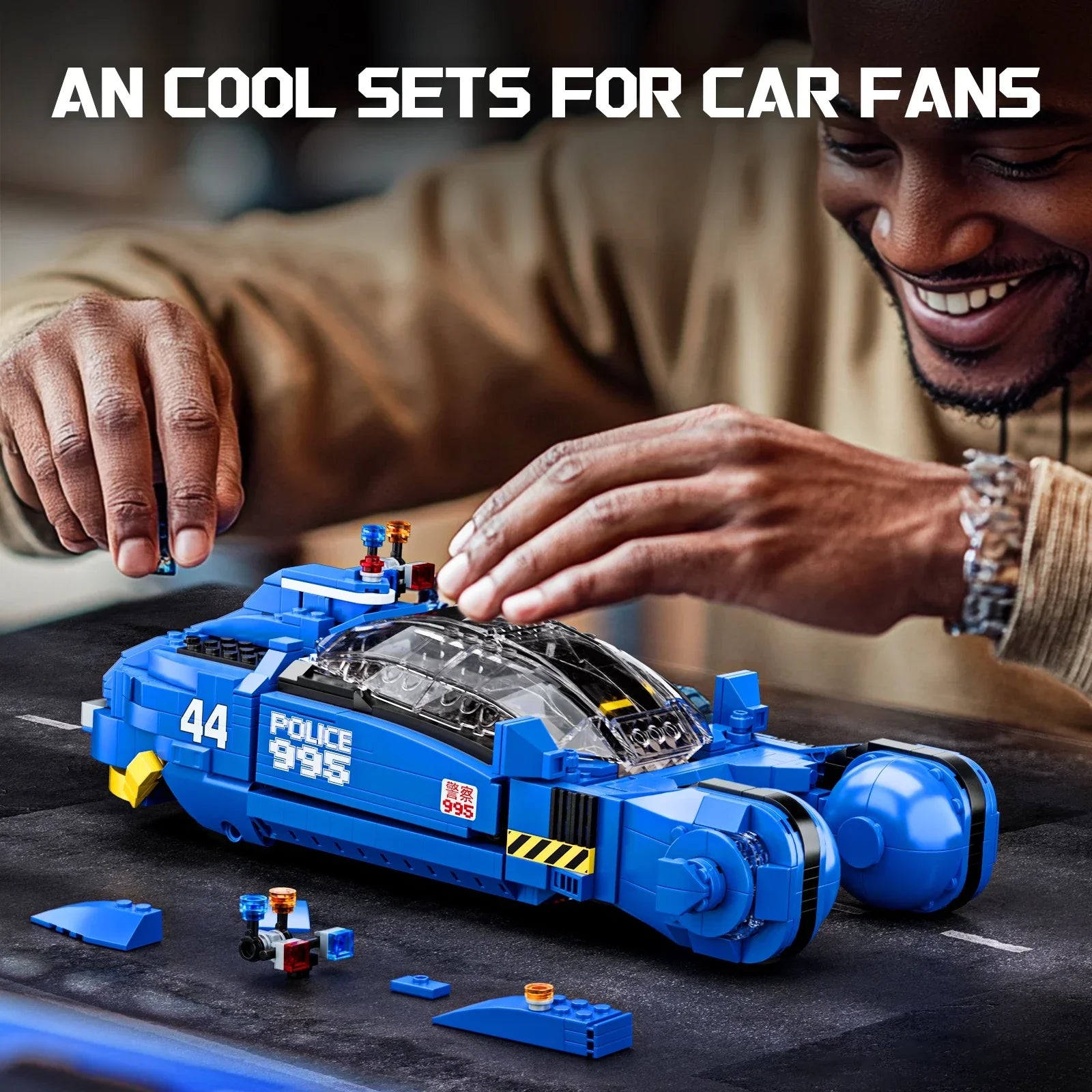 Sci-Fi Police Spinner Building Blocks Set 988 Pcs - Mechanical kit by Extoril
