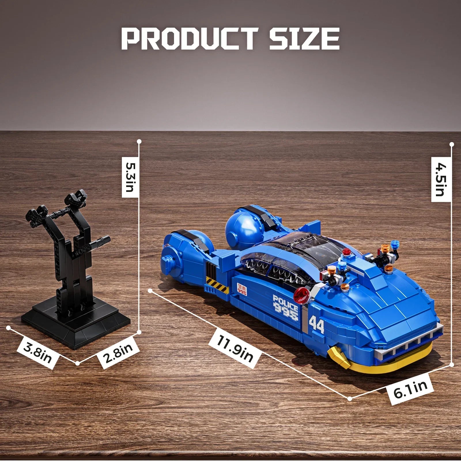 Sci-Fi Police Spinner Building Blocks Set 988 Pcs - Mechanical kit by Extoril