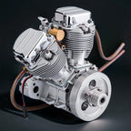 DIY Motorcycle V2 9cc Air-Cooled Gasoline V-Twin Dual Cylinder 4-Stroke Engine FG-VT9 - DIY Engine Model by Extoril