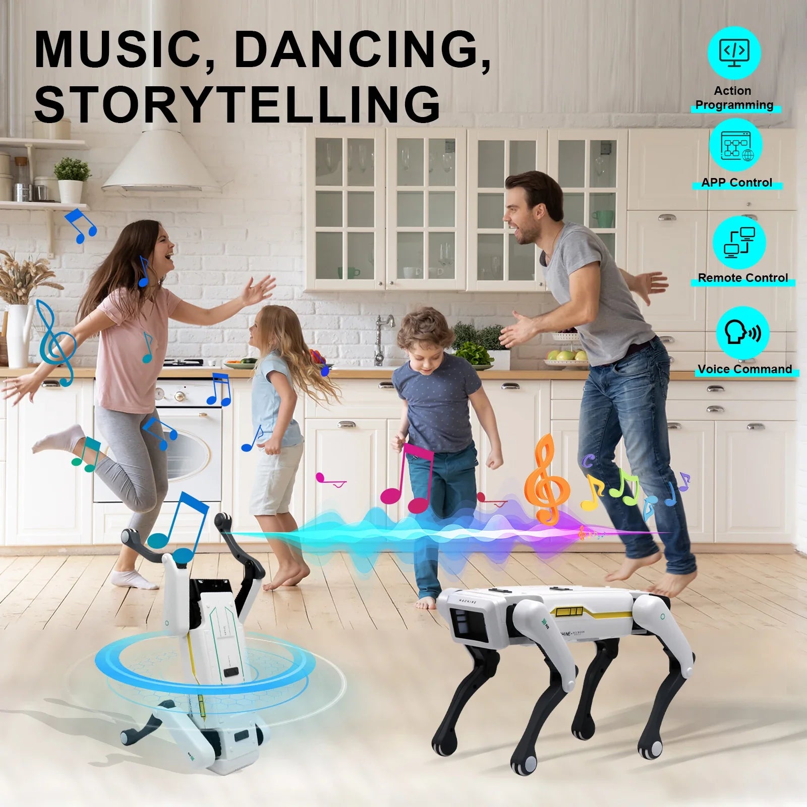 Smart Robot Dog Toy RC Programmable with Voice Control App Dancing - Robotic by Extoril