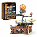 Solar System Building Blocks 697 Piece Orrery Model with Rotating Planets - Mechanical kit by Extoril