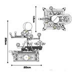 Solar System Building Blocks 697 Piece Orrery Model with Rotating Planets - Mechanical kit by Extoril