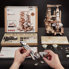 Space Shuttle 3D Wooden Puzzle with LED Launch Pad - 3D Wooden Puzzle by Extoril