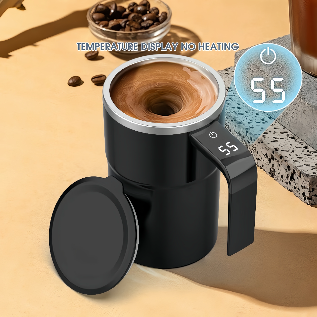 Self-Stirring Coffee Mug with LCD Temperature - Gadget by Extoril