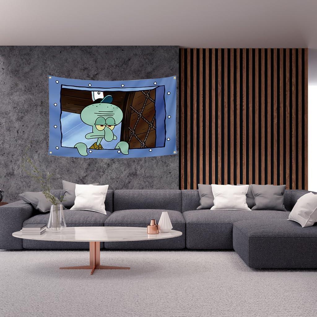 Squidward "Look at You" Wall Tapestry - home decor by Extoril