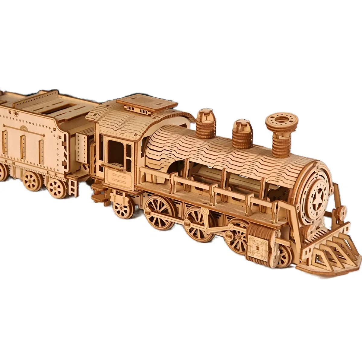Steam Locomotive 3D Wooden Puzzle Kit - 3D Wooden Puzzle by Extoril