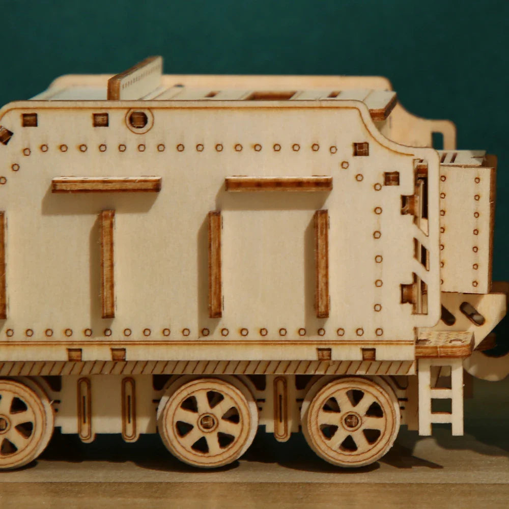 Steam Locomotive 3D Wooden Puzzle Kit - 3D Wooden Puzzle by Extoril