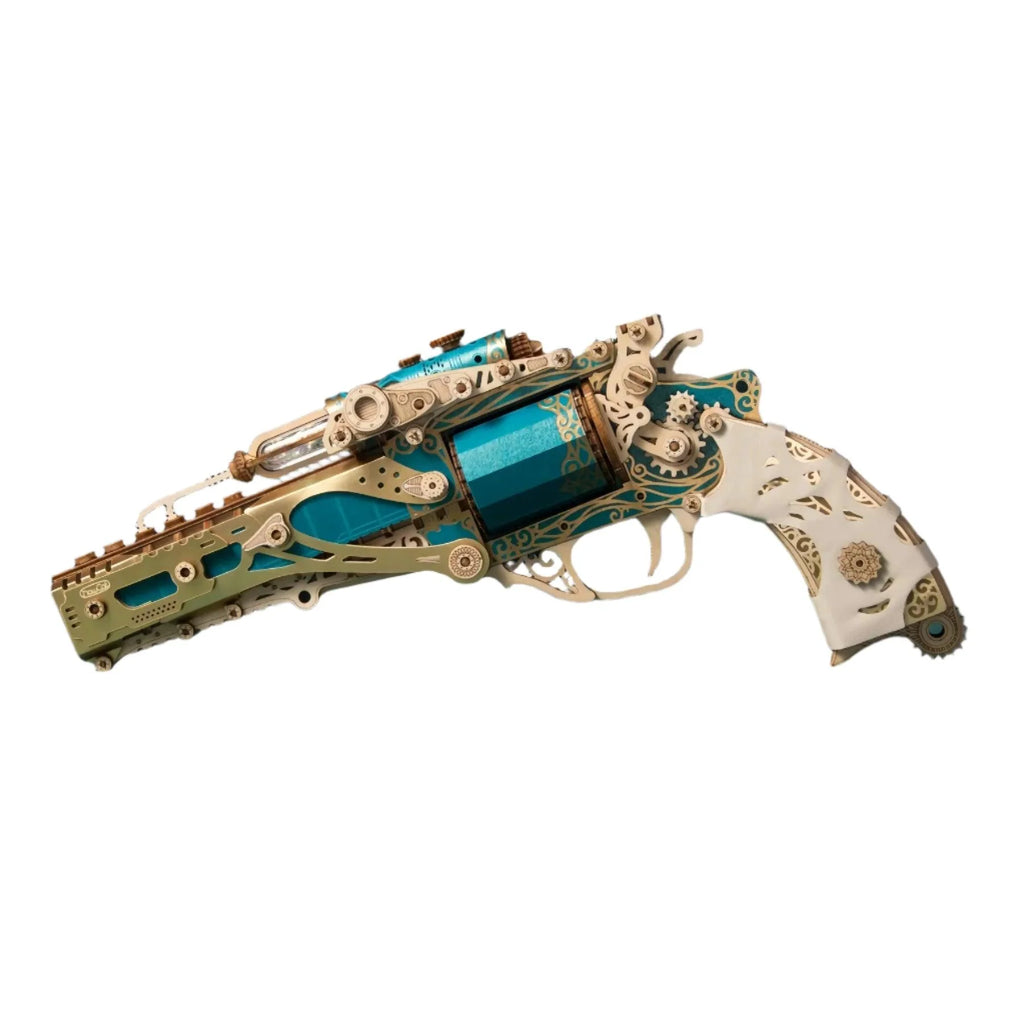Steampunk Revolver 3D Wooden Puzzle - 3D Wooden Puzzle by Extoril