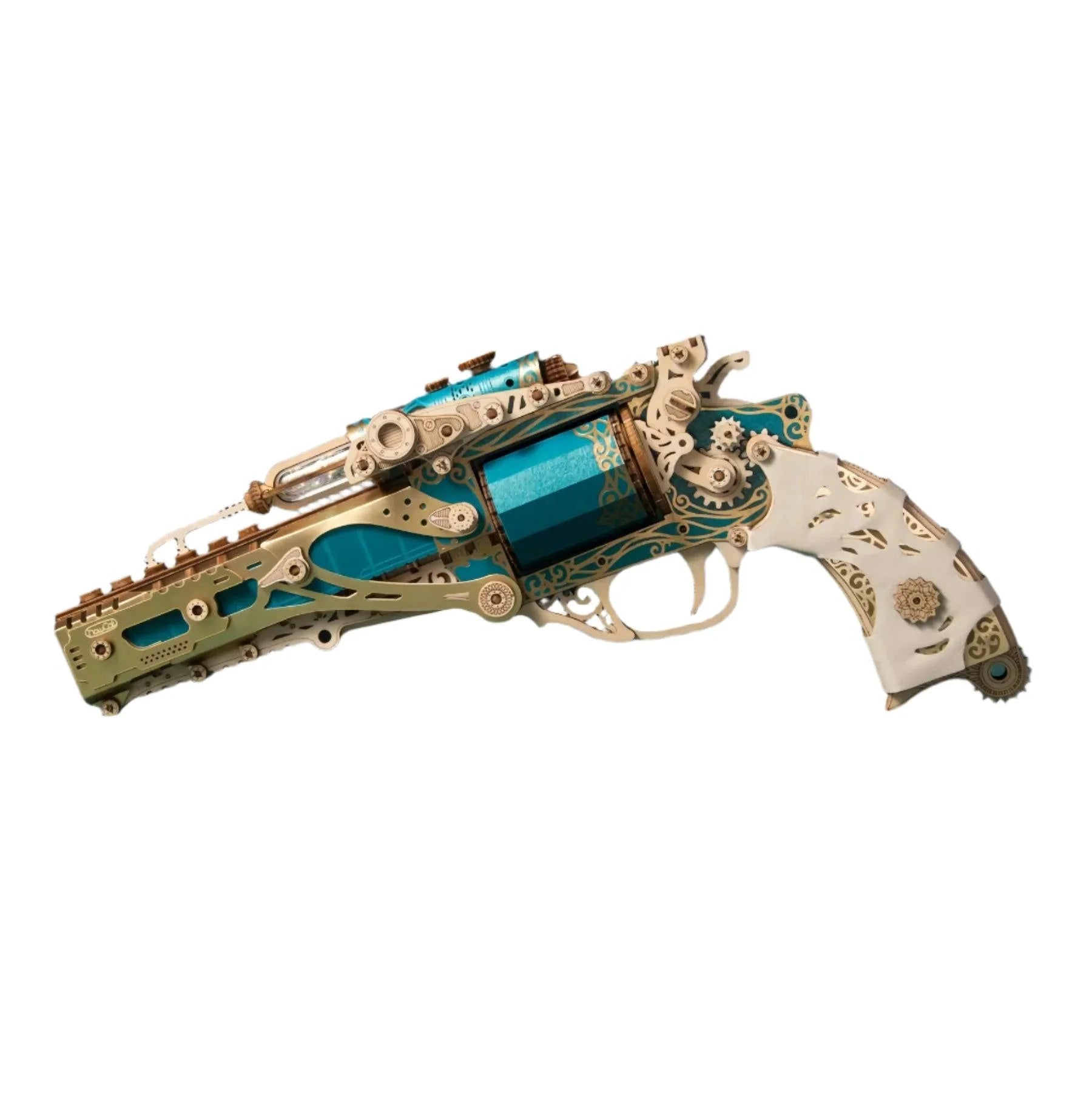 Steampunk Revolver 3D Wooden Puzzle - 3D Wooden Puzzle by Extoril