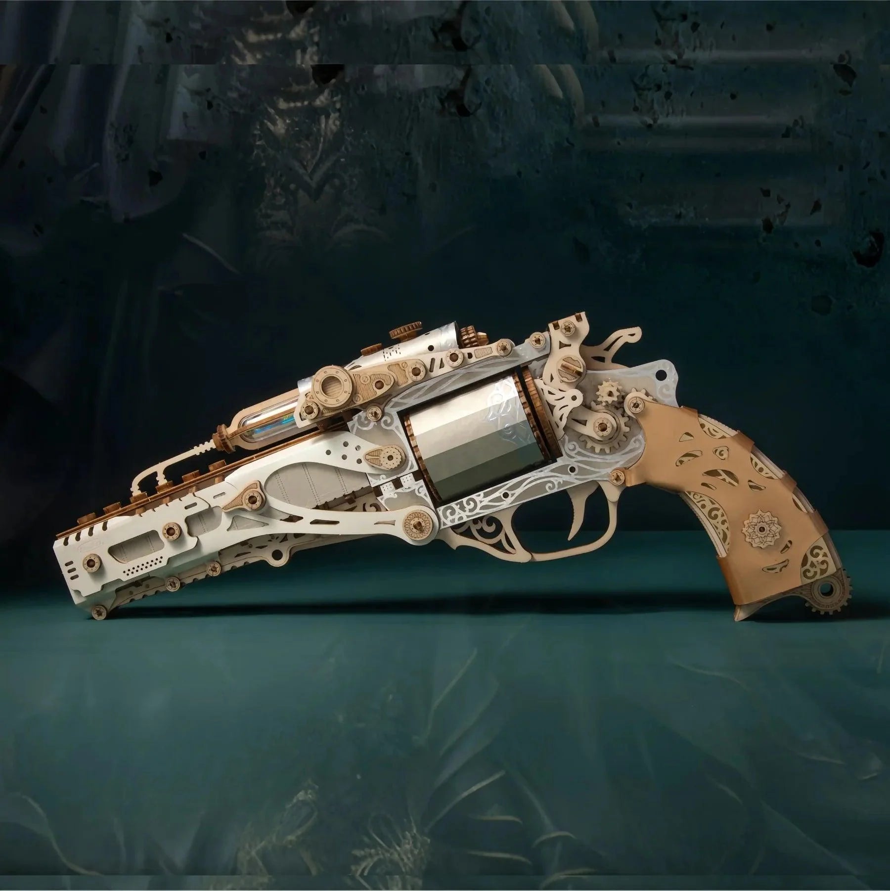 Steampunk Revolver 3D Wooden Puzzle - 3D Wooden Puzzle by Extoril