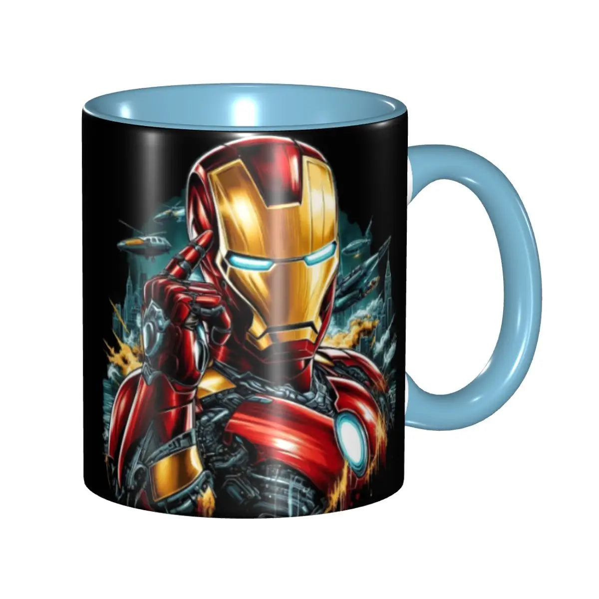 Iron Man Coffee Mug Ceramic 11oz Gift - home decor by Extoril