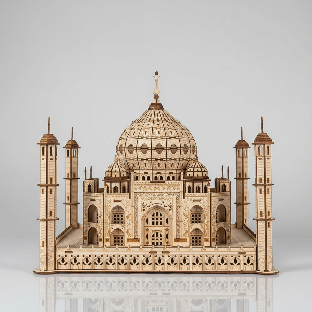 Taj Mahal 3D Wooden Puzzle with LED Lights - 3D Wooden Puzzle by Extoril