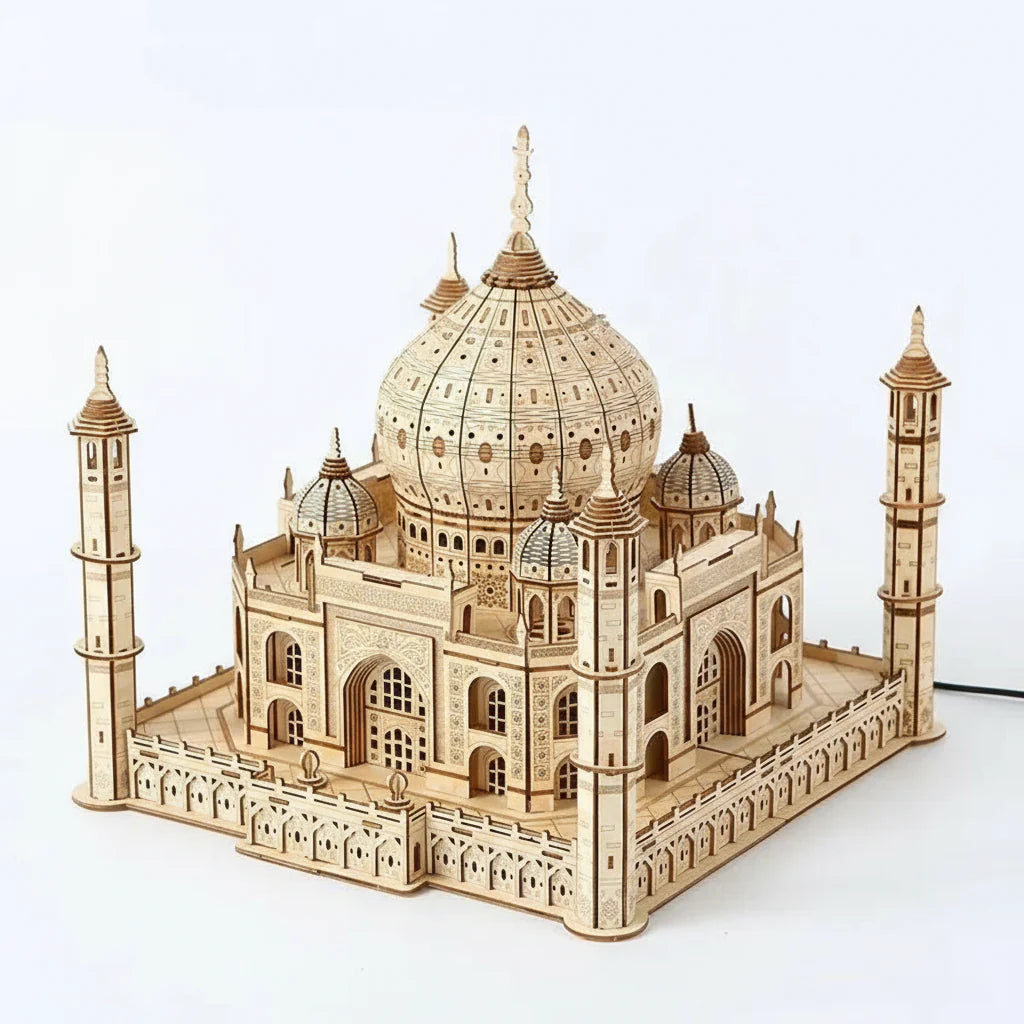 Taj Mahal 3D Wooden Puzzle with LED Lights - 3D Wooden Puzzle by Extoril