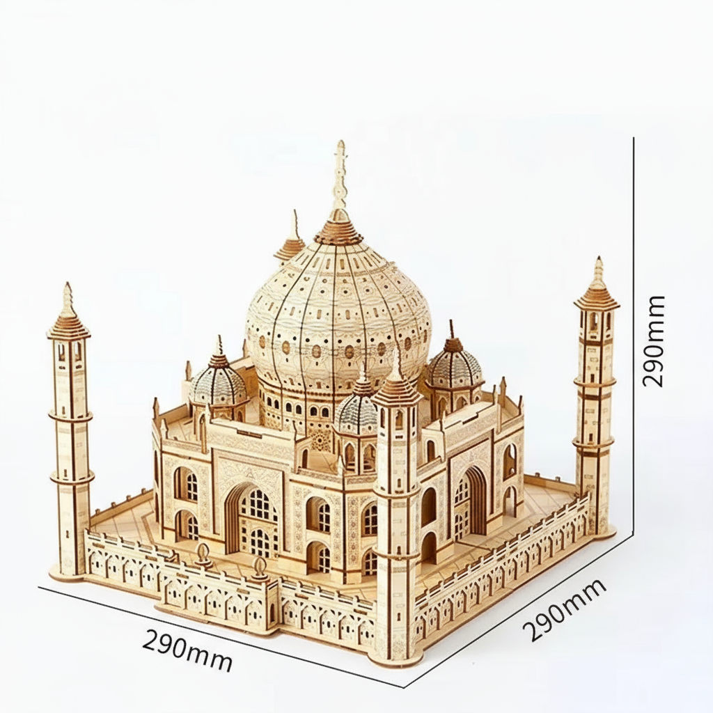 Taj Mahal 3D Wooden Puzzle with LED Lights - 3D Wooden Puzzle by Extoril