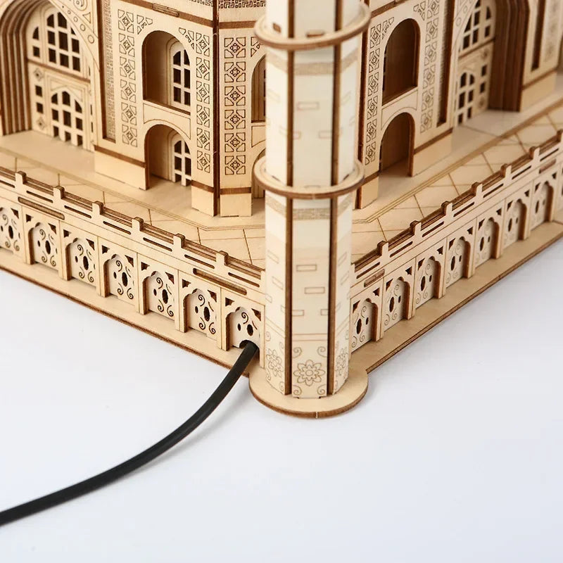 Taj Mahal 3D Wooden Puzzle with LED Lights - 3D Wooden Puzzle by Extoril