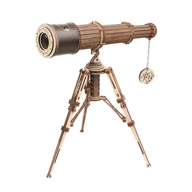 Stargazer's Vintage Monocular Telescope - 3D Wooden Puzzle by Extoril