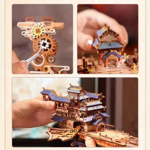 Wind Voyager 3D Wooden Mechanical Airship Puzzle - 3D Wooden Puzzle by Extoril