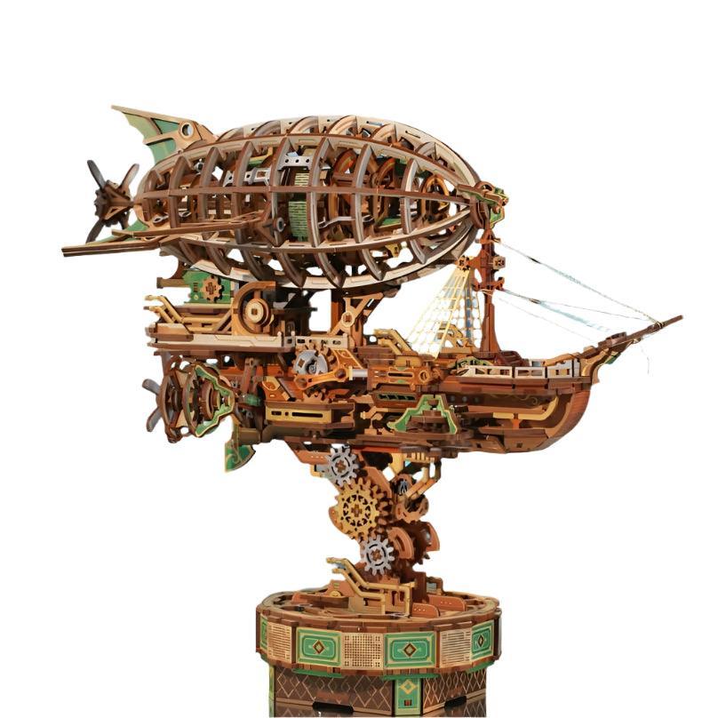 Wind Voyager 3D Wooden Mechanical Airship Puzzle - 3D Wooden Puzzle by Extoril