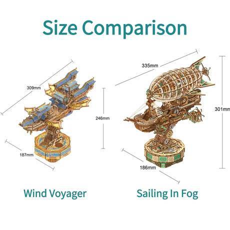 Wind Voyager 3D Wooden Mechanical Airship Puzzle - 3D Wooden Puzzle by Extoril