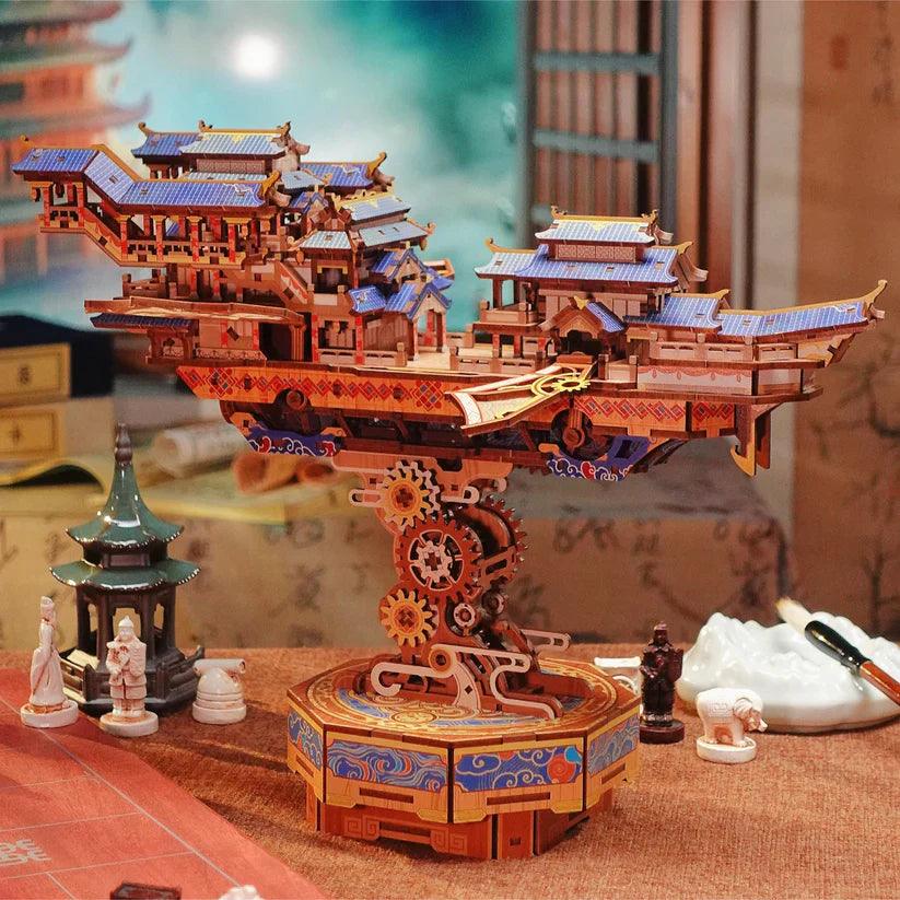 Wind Voyager 3D Wooden Mechanical Airship Puzzle - 3D Wooden Puzzle by Extoril